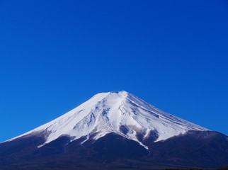 Mt. Fuji and Blue sky from Fujiyoshida City Japan 03/06/2020