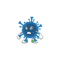 cartoon character of coronavirus desease with angry face