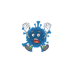 A picture of coronavirus desease cartoon design with shocking gesture