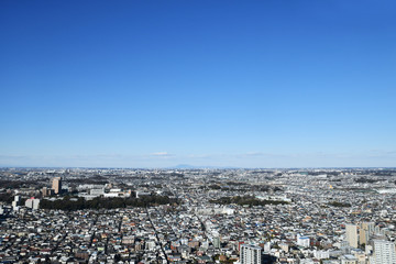 Naklejka premium 市川市のアイリンクタウンからの眺め