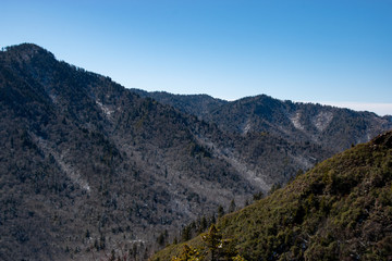 A view of the Great Smoky Mountains from Alum Cave Trail