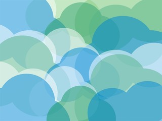 Colorful Art Blue and Green Abstract Background With Cloud, Modern Shape Background or Wallpaper