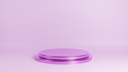 3d rendered. Pedestal for display, pedestal or platform, Blank product stand.