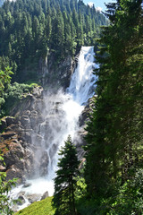 The Krimml Waterfalls (German: Krimmler Wasserfälle) are the highest waterfall in Austria. Water in Europe with spray in summer