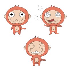 Humorous and comical character, illustration set.