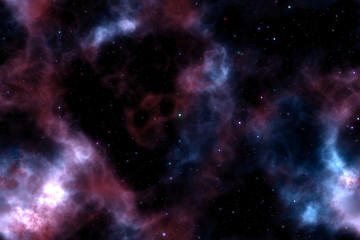 Obraz na płótnie Canvas space with nebula and stars