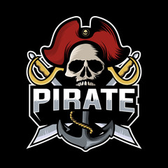 Skull pirate logo