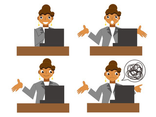 ビジネスウーマンのポーズ６