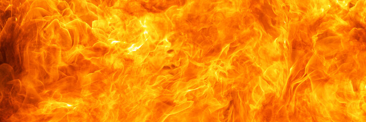 blaze fire flame conflagration texture for banner background, 3 x 1 ratio