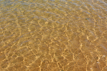 Crystal clear waters of Frances beach, city of Marechal Deodoro, state of Alagoas, Brazil.