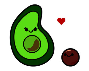avocado mom n baby