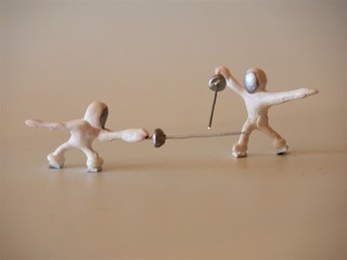 Fencing miniature figurines ①