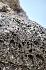 Taffoni. A big rock on the beach in Taean-gun, South Korea.