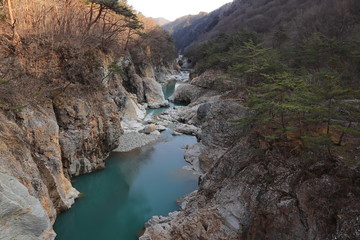 龍王峡　日光　鬼怒川　Ryuou Valley　Kinugawa River.　Nikko City , Tochigi Pref. , Japan