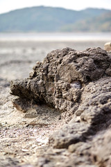 Taffoni. A big rock on the beach in Taean-gun, South Korea.