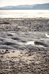 Taffoni. A big rock on the beach in Taean-gun, South Korea.