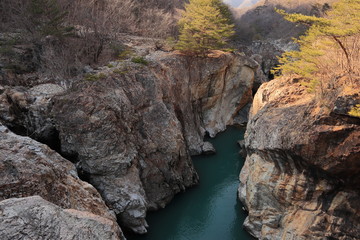 龍王峡　日光　鬼怒川　Ryuou Valley　Kinugawa River.　Nikko City , Tochigi Pref. , Japan