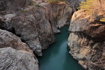 Fototapeta premium 龍王峡 日光 鬼怒川 Ryuou Valley Kinugawa River. Nikko City , Tochigi Pref. , Japan