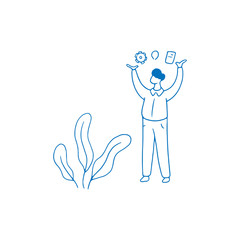business leadership young concept illustration