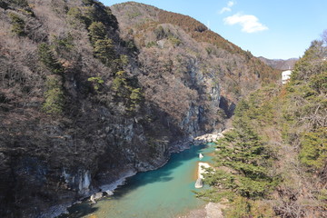 鬼怒楯岩大吊橋からの眺め　Kinutateiuwa Bridge　