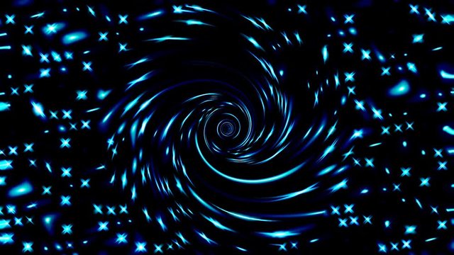 Beautiful abstract videos that shine, glow light that governs subtle movements in blue color, black background