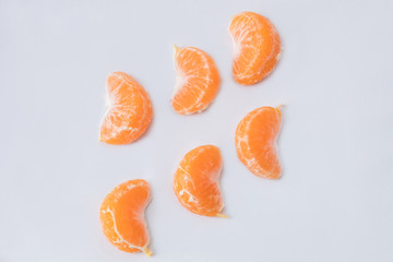 白背景　果物　みかん　orange オレンジ　