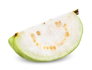 guava fruit isolated on white clipping path