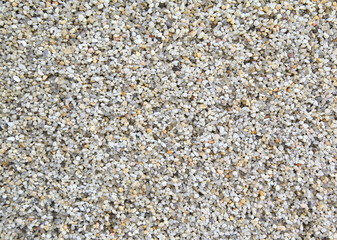 White pebble on the small garden ground inside the house.