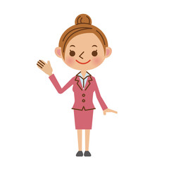 案内をするビジネスウーマン