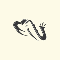 Elephant Jazz logo Design