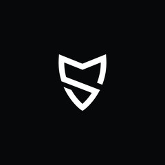 Initial based modern and minimal Logo. SM MS M S letter trendy fonts monogram icon symbol. Universal professional elegant luxury alphabet vector design - obrazy, fototapety, plakaty