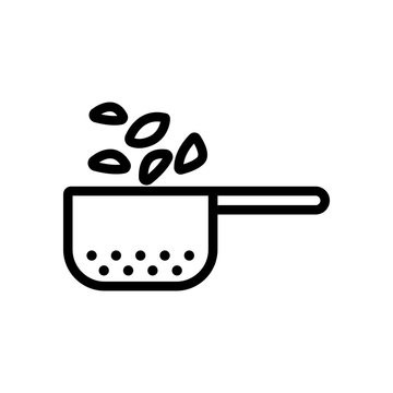 Delicious pasta icon vector. Thin line sign. Isolated contour symbol illustration
