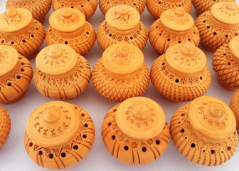  Thai Earthenware on white background