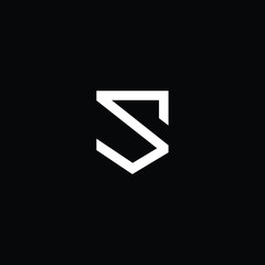 Fototapeta premium Initial based modern and minimal Logo. S SJ JS letter trendy fonts monogram icon symbol. Universal professional elegant luxury alphabet vector design