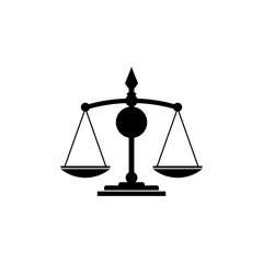 vector icon logo illustration scale, perfect for health or law firm office business. black color flat style