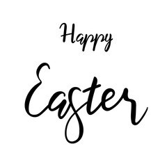 Happy Easter lettering hand sketched sign