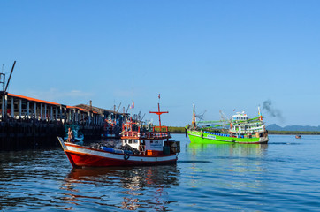 Thai fishing boat at Phangnga Bay, Thailand