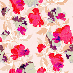 Beautiful seamless floral pattern background.