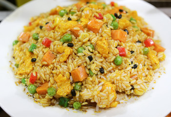 Rice cooked according to a special recipe.