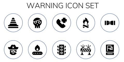 warning icon set