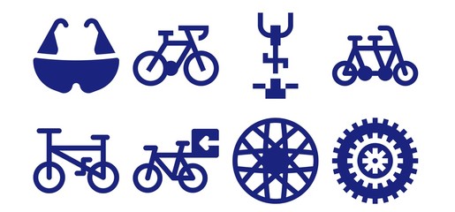 biking icon set