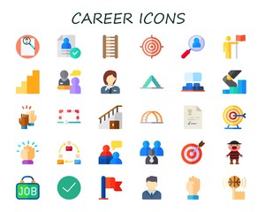 Modern Simple Set of career Vector flat Icons
