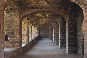 Fototapeta na wymiar fort arches in golkonda fort india