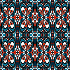 color abstract ethnic seamless pattern in graffiti style with elements of urban modern style bright quality illustration for your design