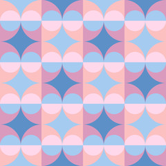 Repeated geometric forms. Abstract vector seamless pattern.