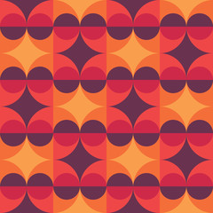 Repeated geometric forms. Abstract vector seamless pattern.