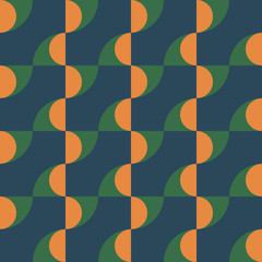 Repeated geometric forms. Abstract vector seamless pattern.