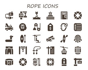 rope icon set