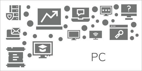 Modern Simple Set of pc Vector filled Icons
