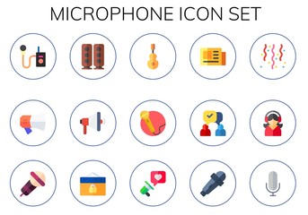 microphone icon set